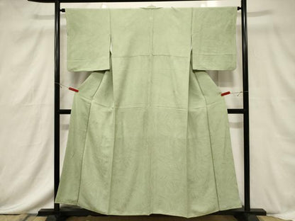 平和屋着物■上質な色無地 斜線地紋 柳茶色 正絹 逸品 CABF6236dy