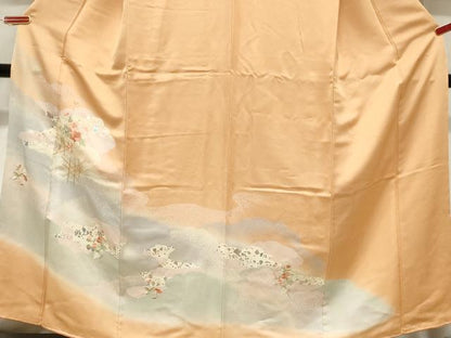 平和屋着物■訪問着 刺繍 草花文 銀彩 正絹 逸品 CABF6245dy