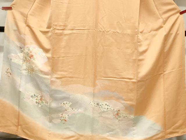 平和屋着物■訪問着 刺繍 草花文 銀彩 正絹 逸品 CABF6245dy