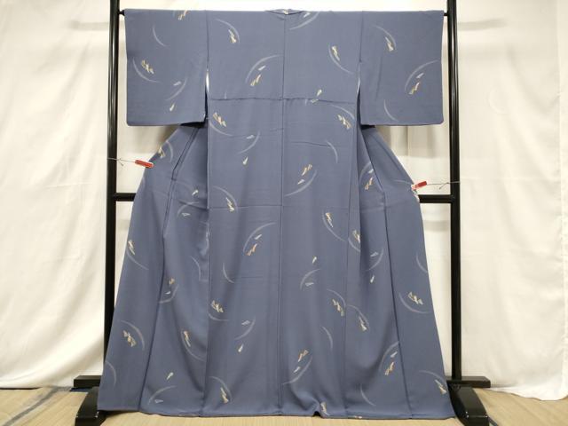 平和屋着物■上質な小紋 桧扇花文 金彩 正絹 逸品 CABF6247dy