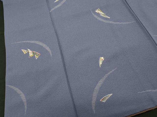 平和屋着物■上質な小紋 桧扇花文 金彩 正絹 逸品 CABF6247dy