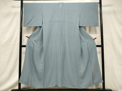 平和屋着物■上質な色無地 湊鼠色 正絹 逸品 CABF6249dy