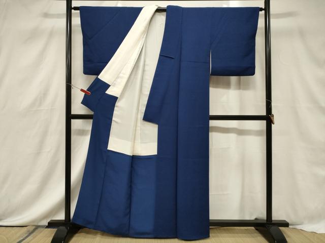 平和屋着物▽上質な色無地　単衣　紺藍色　正絹　逸品　AABC0461fy 平和屋オンライン｜厳選中古着物の全商品一覧ページをご覧ください。 平和