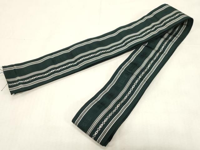 平和屋着物●男性　本場筑前博多織　角帯　献上　証紙付き　正絹　逸品　未使用　CABF6253dy