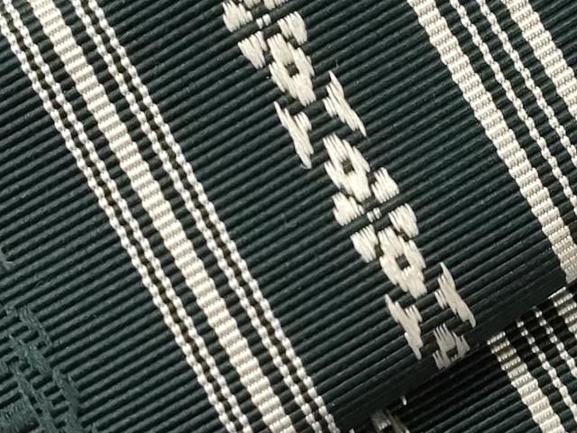 平和屋着物●男性　本場筑前博多織　角帯　献上　証紙付き　正絹　逸品　未使用　CABF6253dy