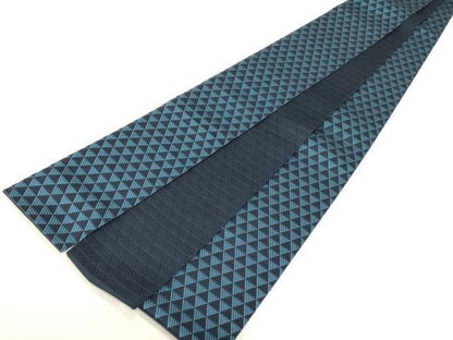 平和屋着物●男性　本場筑前博多織　角帯　鱗文　正絹　逸品　CABF6257dy