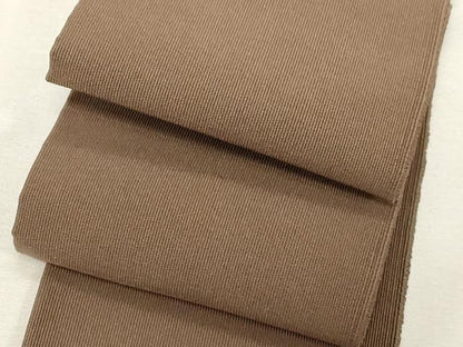 平和屋着物●男性　爪掻き本綴れ　角帯　樺茶色　正絹　逸品　CABF6259dy