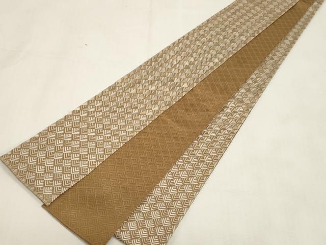 平和屋着物●男性　本場筑前博多織　角帯　松葉文　正絹　逸品　CABF6260dy