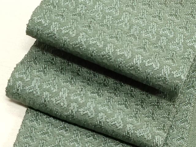 平和屋着物●男性　本場筑前博多織　角帯　毘沙門亀甲　正絹　逸品　CABF6261dy