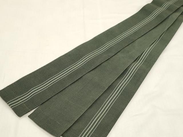 平和屋着物●男性　本場筑前博多織　角帯　間道　正絹　逸品　CABF6263dy