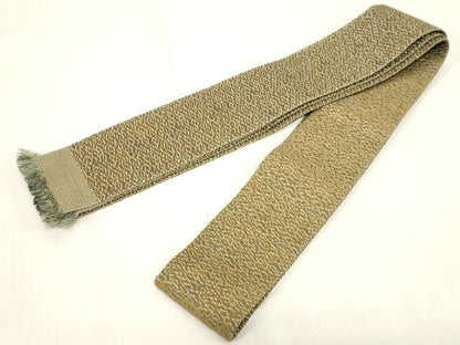 平和屋着物●男性　本場筑前博多織　角帯　霞文　正絹　逸品　CABF6264dy