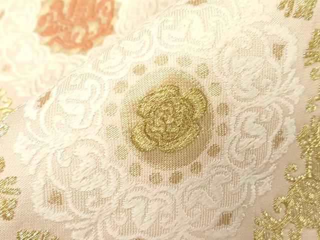 平和屋着物●六通柄袋帯　唐織　正倉院平脱華文　金糸　正絹　逸品　CABF6266dy