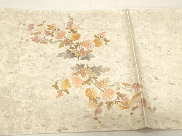 平和屋着物●金彩友禅　卓越技能者・名工・和田光正　太鼓柄袋帯　流水風景文　金銀彩　引箔　正絹　逸品　未使用　CABF6271dy