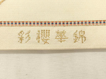 平和屋着物●龍村美術織物　たつむら　六通柄　本袋帯　彩櫻華錦　金銀糸　正絹　逸品　CABF6272dy