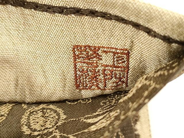 平和屋着物●西陣　桜井謹製　両面　太鼓柄袋帯　黄金ムガ蚕　枝葉文　証紙付き　正絹　逸品　CABF6274dy