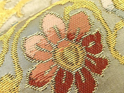 平和屋着物●六通柄袋帯　花鳥文　金銀糸　正絹　逸品　CABF6280dy