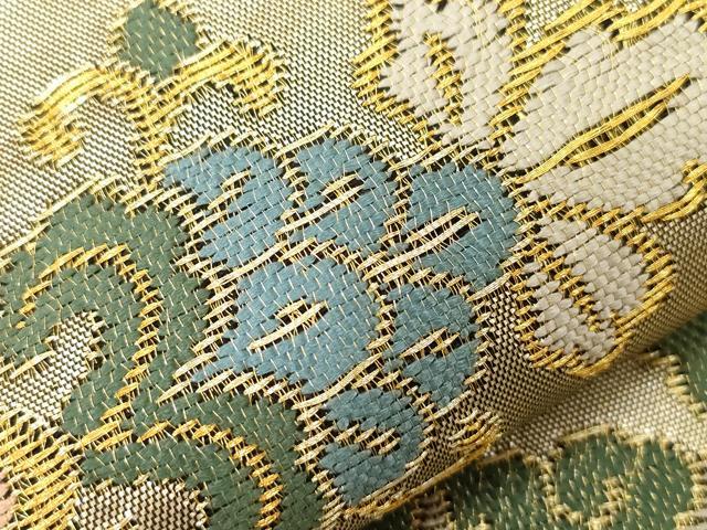 平和屋着物●六通柄袋帯　花鳥文　金銀糸　正絹　逸品　CABF6280dy
