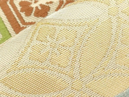 平和屋着物●西陣　川島織物　六通柄　本袋帯　唐織　亀甲花文　正絹　逸品　CABF6285dy