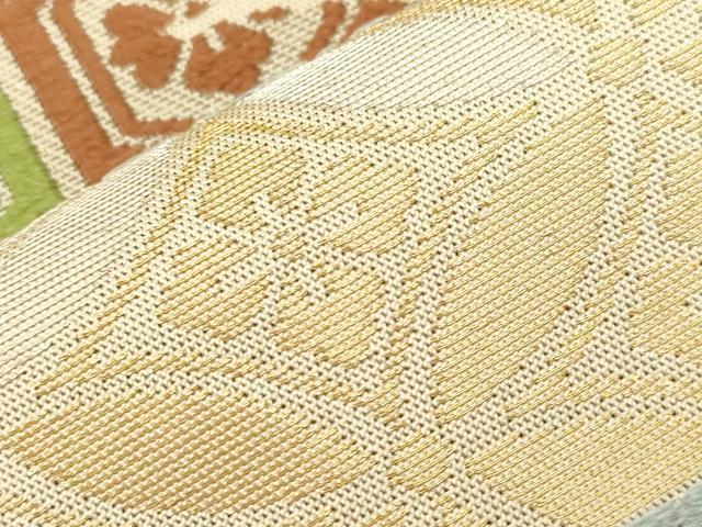 平和屋着物●西陣　川島織物　六通柄　本袋帯　唐織　亀甲花文　正絹　逸品　CABF6285dy