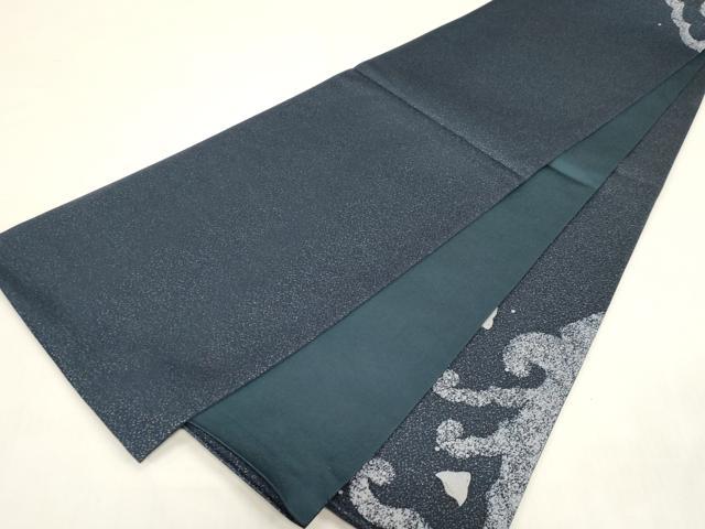 平和屋着物●太鼓柄袋帯　立波千鳥文　銀通し地　正絹　逸品　CABF6308dy