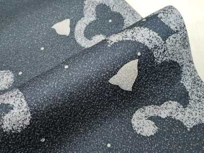 平和屋着物●太鼓柄袋帯　立波千鳥文　銀通し地　正絹　逸品　CABF6308dy