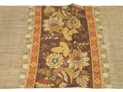 平和屋着物●六通柄袋帯　花鳥文　金糸　坂下織物謹製　正絹　逸品　CABF6311dy