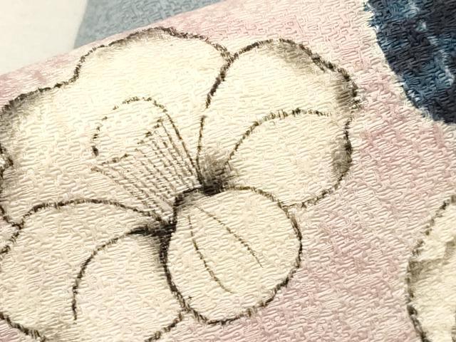 平和屋着物●九寸名古屋帯　辻が花　手描き　絞り　正絹　逸品　CABF6315dy
