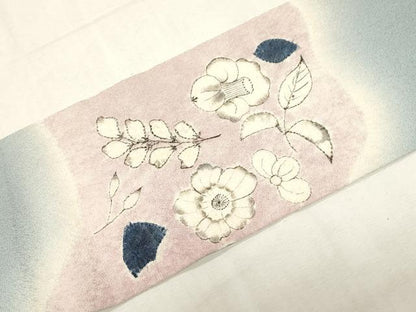 平和屋着物●九寸名古屋帯　辻が花　手描き　絞り　正絹　逸品　CABF6315dy