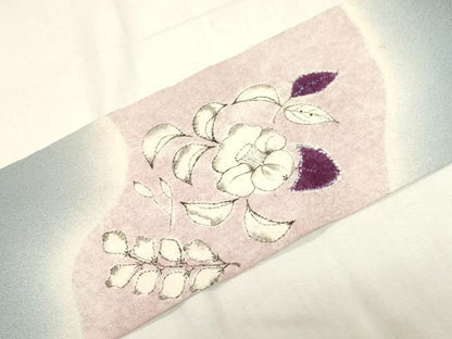 平和屋着物●九寸名古屋帯　辻が花　手描き　絞り　正絹　逸品　CABF6315dy
