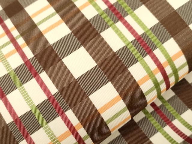 平和屋着物●九寸開き名古屋帯　格子柄　正絹　逸品　CABF6321dy