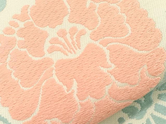 平和屋着物●俵屋　人間国宝　喜多川平朗  有職織物　九寸名古屋帯　唐織　花蝶文　正絹　逸品　CABF6326dy