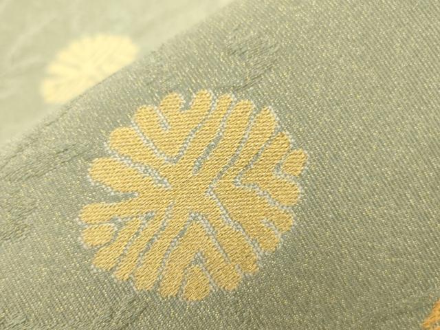 平和屋着物●綴れ　八寸名古屋帯　花丸文　金糸　正絹　逸品　CABF6340dy