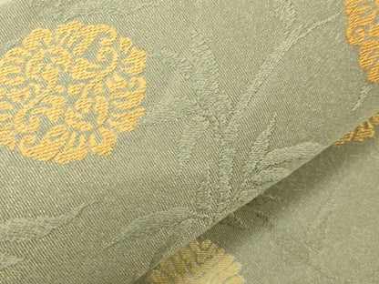 平和屋着物●綴れ　八寸名古屋帯　花丸文　金糸　正絹　逸品　CABF6340dy