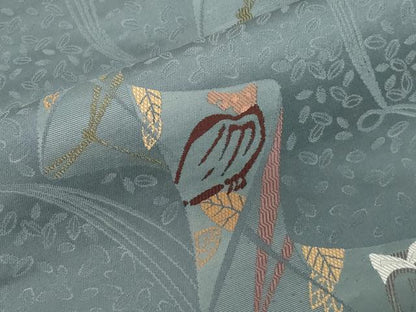 平和屋着物●九寸名古屋帯　唐織　梟　正絹　逸品　CABF6352dy