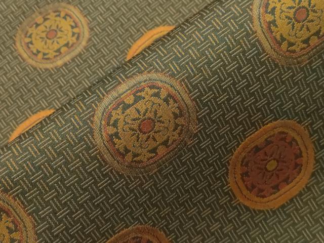 平和屋着物●全通柄九寸名古屋帯　丸文　正絹　逸品　CABF6356dy