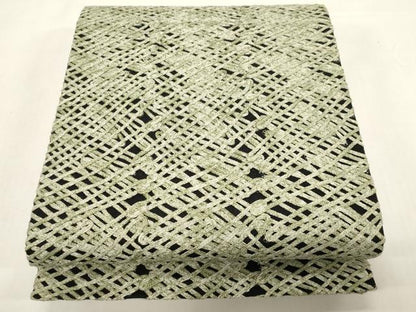 平和屋着物●染織デザイナー　堀口無月 　MUGETSU　チュール織　全通柄袋帯　縞　正絹　逸品　CABF6361dy