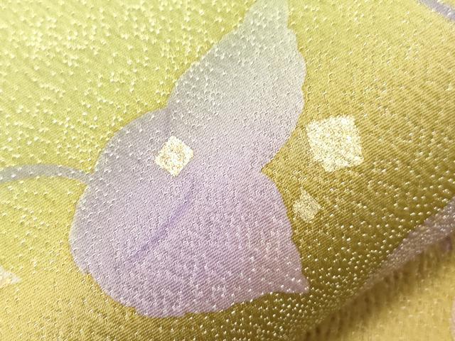 平和屋着物●太鼓柄袋帯　草木文　金通し地　正絹　逸品　CABF6362dy