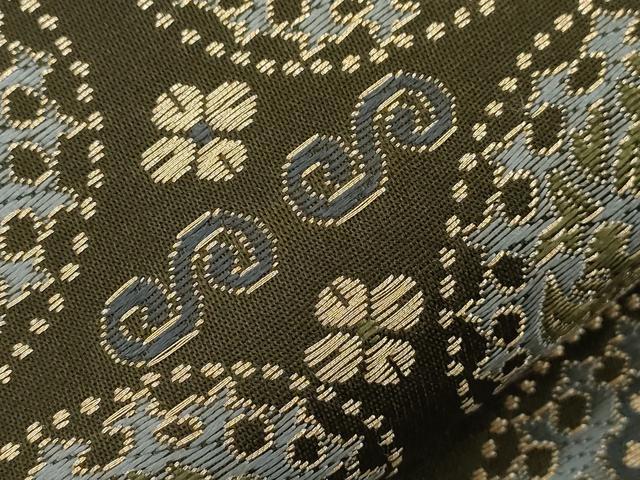 平和屋着物●こむさでもーど・COMME CA DU MODE　六通柄　京袋帯　孔雀花丸文　金糸　正絹　逸品　未使用　CABF6365dy