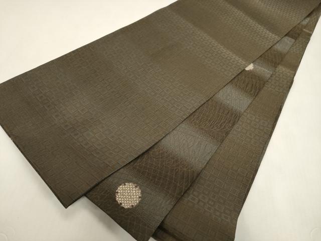 平和屋着物▽両面　全通柄袋帯　スリーシーズン　春夏秋　立波雪輪文　正絹　逸品　CABF6367dy