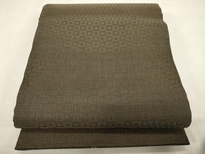 平和屋着物▽両面　全通柄袋帯　スリーシーズン　春夏秋　立波雪輪文　正絹　逸品　CABF6367dy