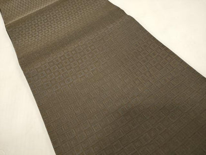 平和屋着物▽両面　全通柄袋帯　スリーシーズン　春夏秋　立波雪輪文　正絹　逸品　CABF6367dy