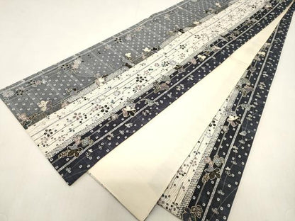 平和屋着物●全通柄袋帯　ふくれ織　葡萄蔦の葉藩花文　金彩　正絹　逸品　CABF6368dy