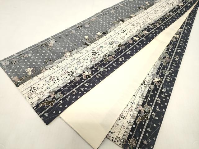 平和屋着物●全通柄袋帯　ふくれ織　葡萄蔦の葉藩花文　金彩　正絹　逸品　CABF6368dy