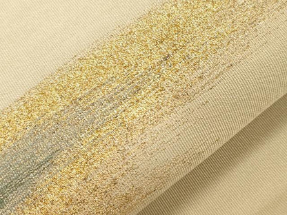 平和屋着物●爪掻き本綴れ　八寸名古屋帯　霞文　金糸　正絹　逸品　CABF6382dy