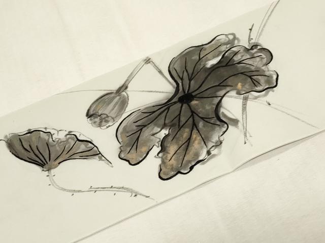 平和屋着物●塩瀬　九寸名古屋帯　手描き　草花文　正絹　逸品　未使用　CABF6400dy
