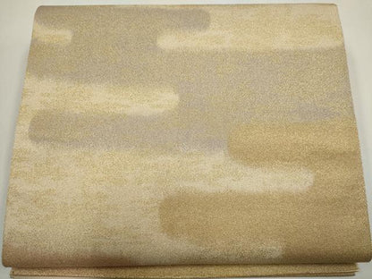 平和屋着物◎全通柄袋帯 砂子綴れ エ霞文 金糸 正絹 逸品 CABF6425ou