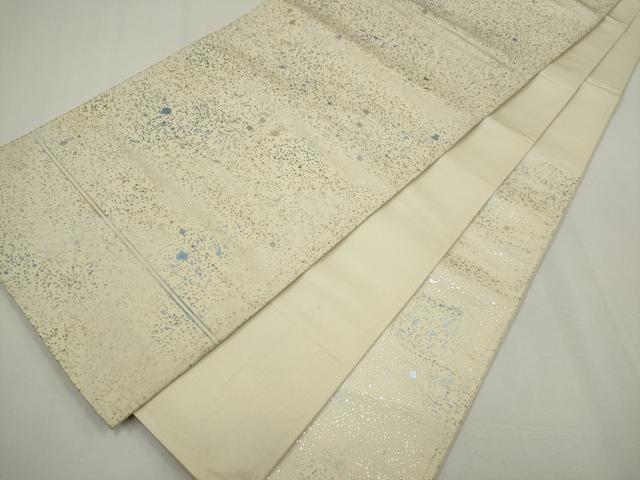 平和屋着物◎六通柄袋帯　霞文　金銀彩　正絹　逸品　CABF6429ou