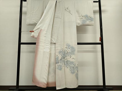 平和屋着物■訪問着 刺繍 枝梅文 正絹 逸品 CABF6441ou