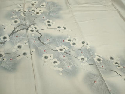 平和屋着物■訪問着 刺繍 枝梅文 正絹 逸品 CABF6441ou
