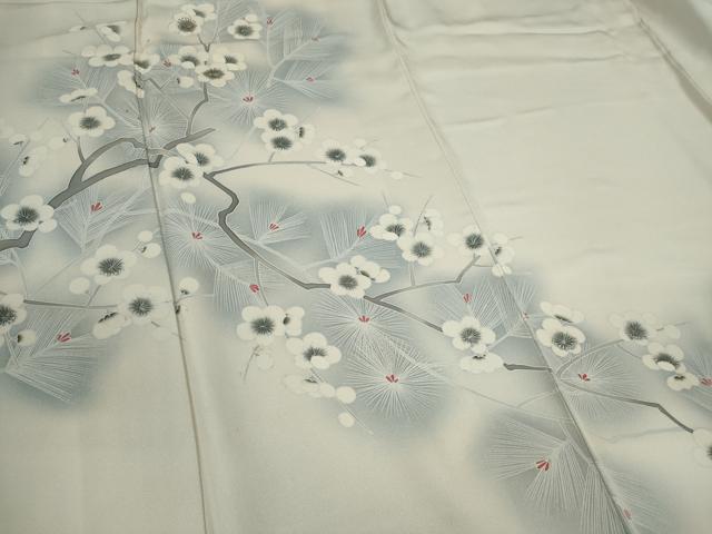 平和屋着物■訪問着 刺繍 枝梅文 正絹 逸品 CABF6441ou